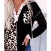 Azura Exchange Leopard Patchwork Hooded Sweatshirt – L