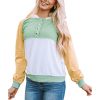 Azura Exchange Button Accent Colorblock Hoodie – M