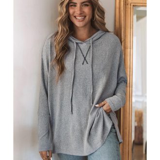 Azura Exchange Relaxed Drawstring Hooded Sweater