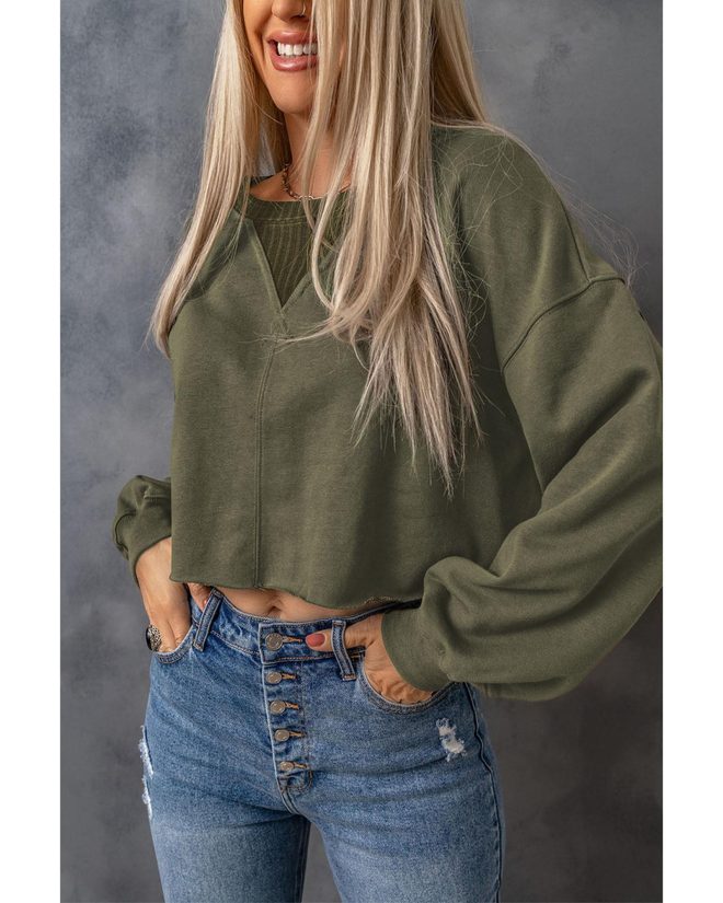 Azura Exchange Cropped Drop Shoulder Sweatshirt – 2XL