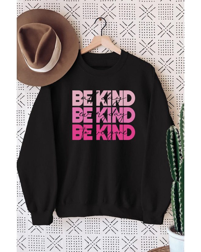 Azura Exchange BE KIND Letter Print Sweatshirt – 2XL