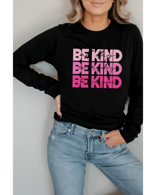 Azura Exchange BE KIND Letter Print Sweatshirt – 2XL