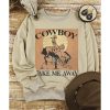 Azura Exchange Cowboy Take Me Away Graphic Print Pullover Sweatshirt – 2XL