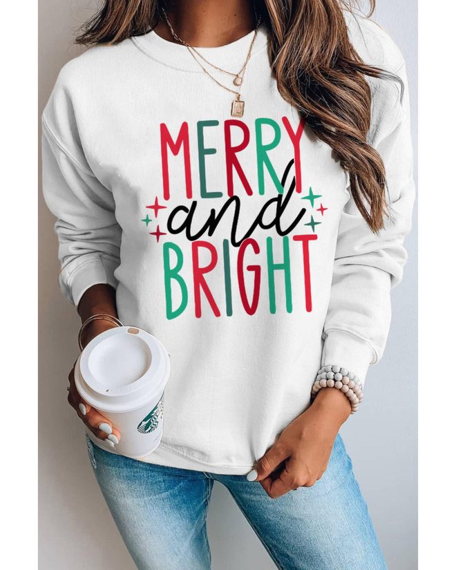 Azura Exchange Merry and Bright Long Sleeve Graphic Sweatshirt – 2XL