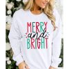 Azura Exchange Merry and Bright Long Sleeve Graphic Sweatshirt – 2XL