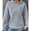 Azura Exchange Lattice Textured Kangaroo Pocket Hoodie – 2XL