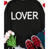 Azura Exchange Lover Crew Neck Sweatshirt with Letter Print – 2XL