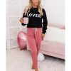 Azura Exchange Lover Crew Neck Sweatshirt with Letter Print – 2XL