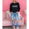 Azura Exchange Lover Crew Neck Sweatshirt with Letter Print – 2XL