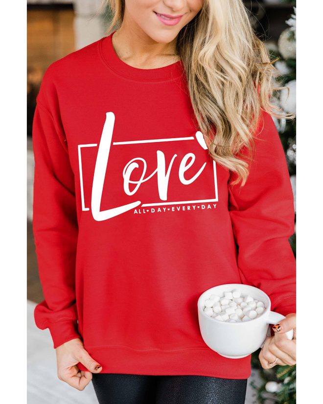 Azura Exchange Love Graphic Sweatshirt – M