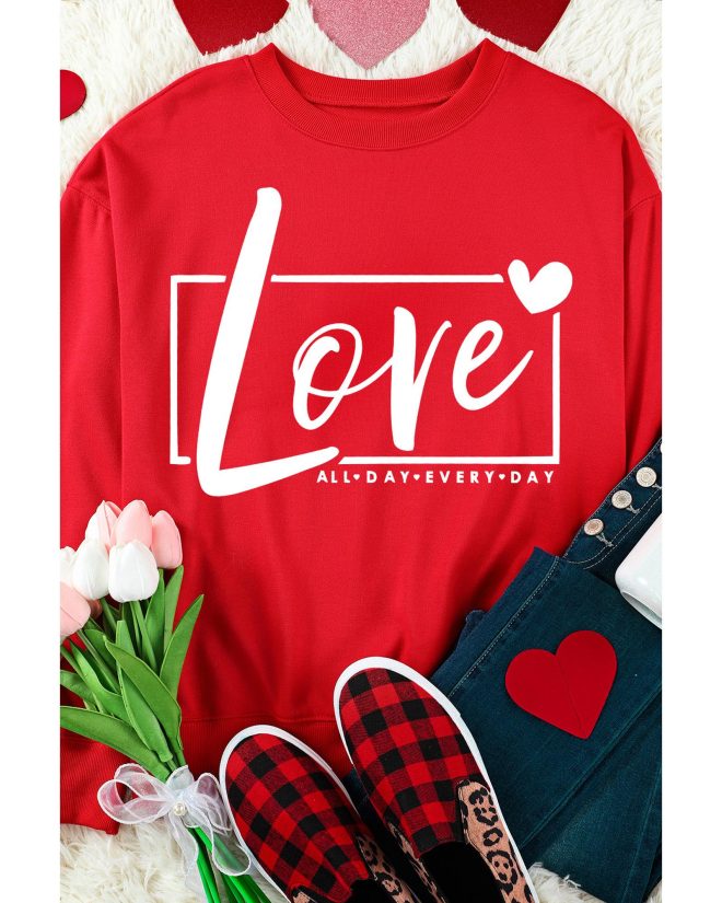 Azura Exchange Love Graphic Sweatshirt – M