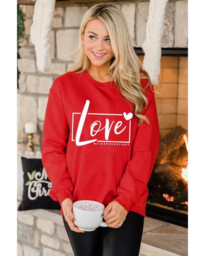 Azura Exchange Love Graphic Sweatshirt – M