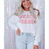 Azura Exchange BEACH BABE Slogan Graphic Sweatshirt – L