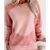 Azura Exchange Bleached Round Neck Pullover Sweatshirt – L