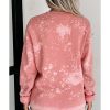 Azura Exchange Bleached Round Neck Pullover Sweatshirt – L