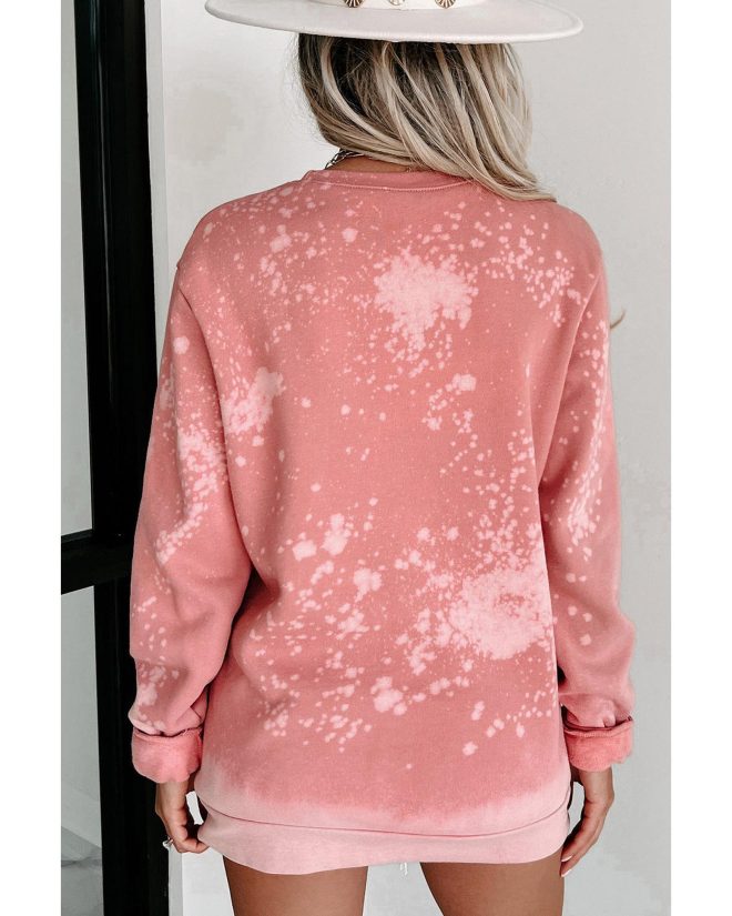 Azura Exchange Bleached Round Neck Pullover Sweatshirt – L