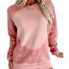 Azura Exchange Bleached Round Neck Pullover Sweatshirt – L