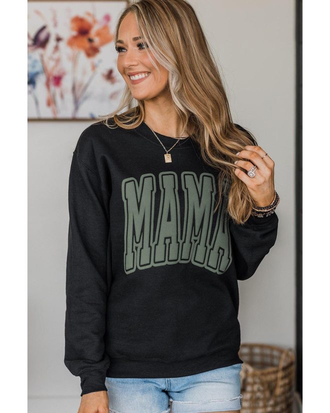 Azura Exchange Mama Varsity Crew Neck Sweatshirt – M