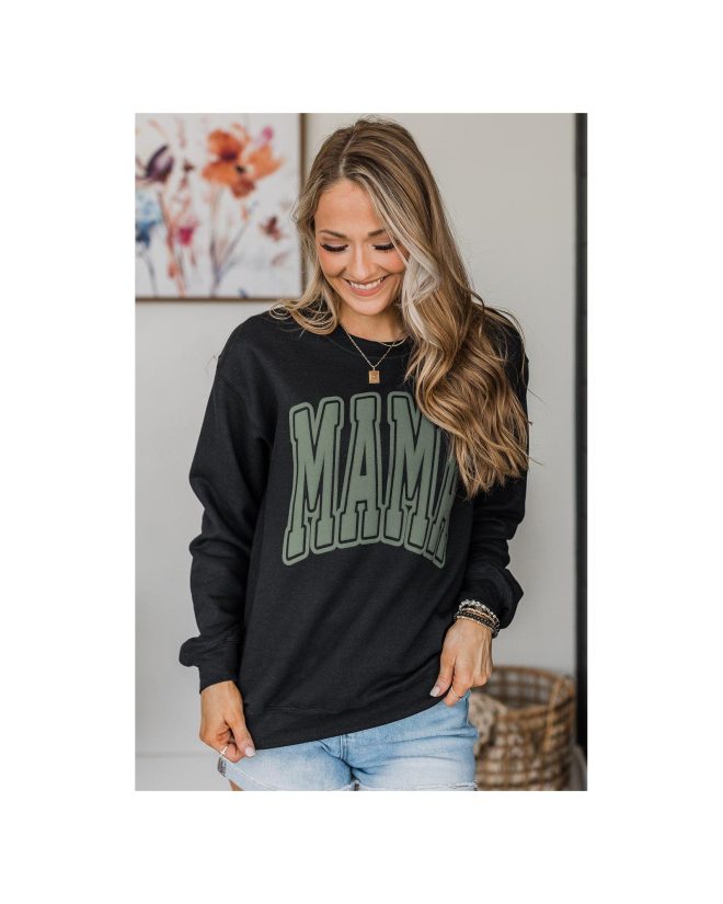 Azura Exchange Mama Varsity Crew Neck Sweatshirt – M