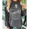 Azura Exchange NASHVILLE MUSIC CITY Corded Graphic Sweatshirt – L