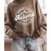 Azura Exchange Autumn Pumpkin Print Drop Shoulder Sweatshirt – L