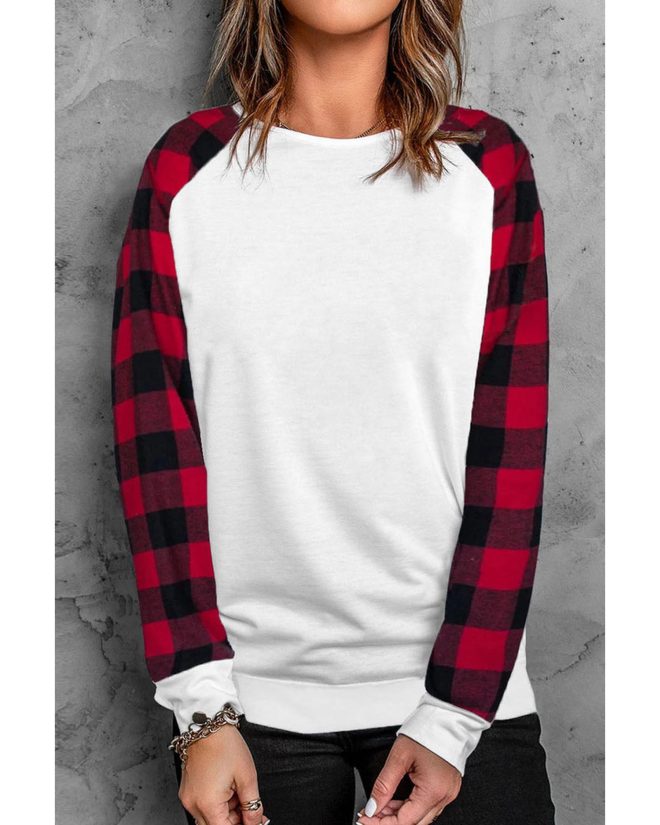 Azura Exchange Long Sleeve Buffalo Plaid Sweatshirt – 2XL