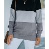 Azura Exchange Black Contrast Stitching Sweatshirt with Slits – 2XL