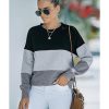 Azura Exchange Black Contrast Stitching Sweatshirt with Slits – 2XL