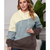 Azura Exchange Blue Colorblock Kangaroo Pocket Hoodie – 1X