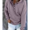 Azura Exchange Button Pullover Hoodie with Pocket – 2XL