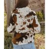 Azura Exchange Cow Print Fleece Sweatshirt – 2XL