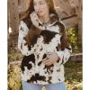 Azura Exchange Cow Print Fleece Sweatshirt – 2XL