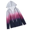 Azura Exchange Gradient Lace Up Hoodie – L