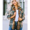 Azura Exchange Color Block Plaid Shirt with Buttoned Details – 2XL