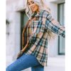 Azura Exchange Color Block Plaid Shirt with Buttoned Details – 2XL