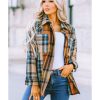 Azura Exchange Color Block Plaid Shirt with Buttoned Details – 2XL