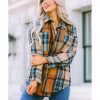 Azura Exchange Color Block Plaid Shirt with Buttoned Details – 2XL