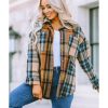 Azura Exchange Color Block Plaid Shirt with Buttoned Details – 2XL