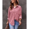 Azura Exchange Button Pocket Corduroy Shirt – 2XL