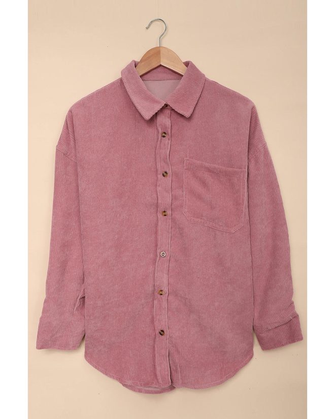 Azura Exchange Button Pocket Corduroy Shirt – 2XL