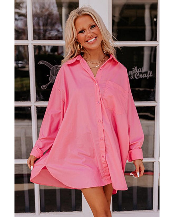 Azura Exchange Long Sleeve Oversized Tunic Shirt – L