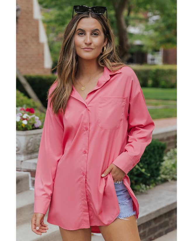 Azura Exchange Long Sleeve Oversized Tunic Shirt – L