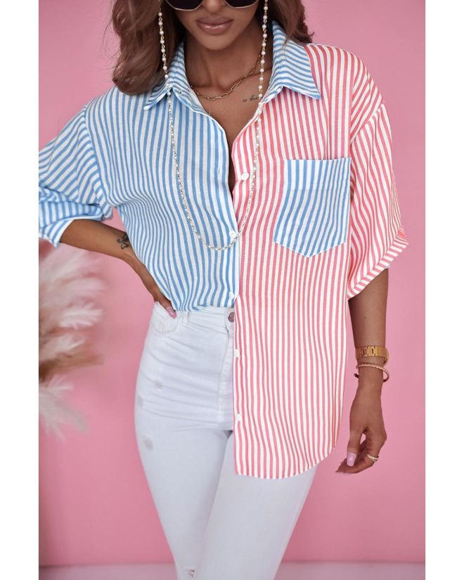 Azura Exchange Striped Print Shirt – L