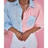 Azura Exchange Striped Print Shirt – L