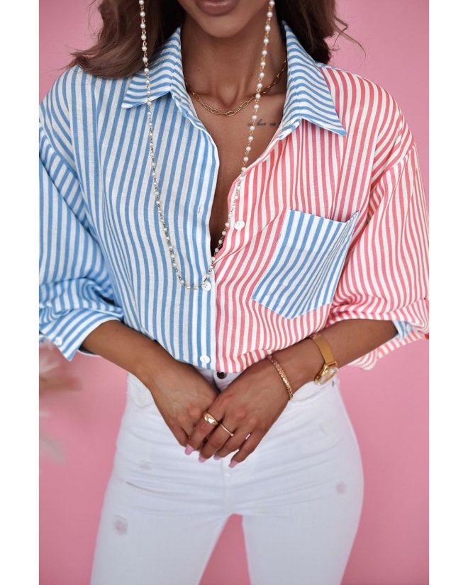 Azura Exchange Striped Print Shirt – L