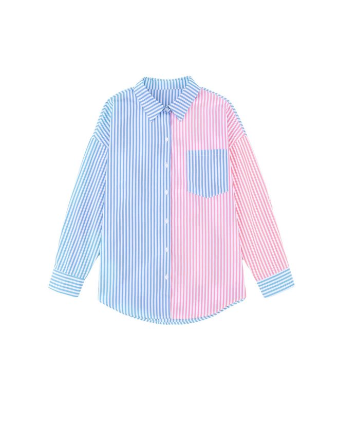 Azura Exchange Striped Print Shirt – L