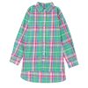 Azura Exchange Plaid Button Down Split Shirt – L