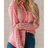 Azura Exchange Plaid Print Button Front Shirt – L