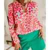 Azura Exchange Abstract Print Long Sleeve Buttoned Shirt – L