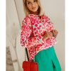 Azura Exchange Abstract Print Long Sleeve Buttoned Shirt – L